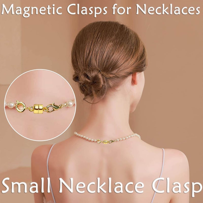 Qulltk Magnetic Necklace Clasps and Closures,Converters Jewelry Clasps for Bracelet Necklaces Chain,Gold and Silver Plated Jewelry Making Necklace Clasps - Image 5